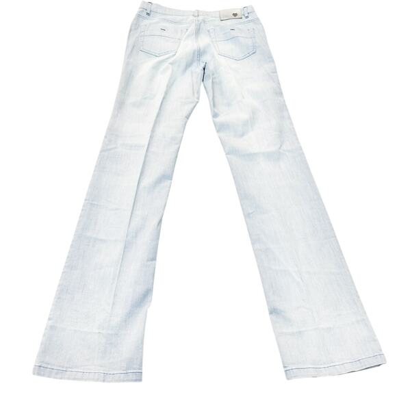 Le Copains Light Wash Seam Straight Leg Denim Jeans Size 44 - Picture 3 of 10